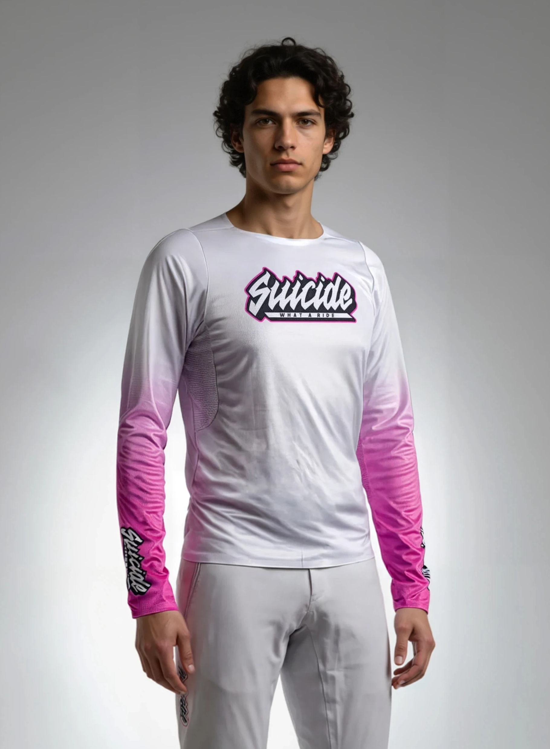 MINIMAL WHITE PINK JERSEY